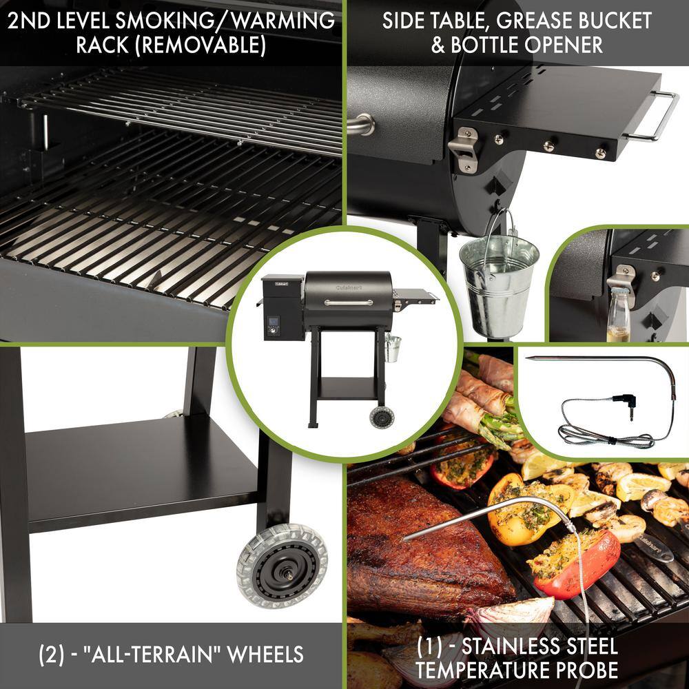 Cuisinart Black Steel 465 sq. in. Wood Pellet Grill and Smoker