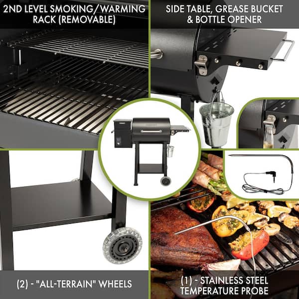 Cuisinart CPG-465 465 sq. in. Wood Pellet Grill and Smoker​ in Gray - 3