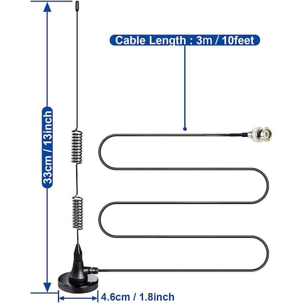 Lukyamzn Reception Amplified VHF, UHF 20-1300MHz Police