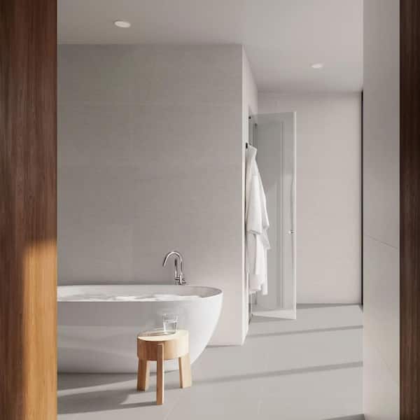Vitaria Silver Gray 11.88 in. x 23.77 in. Matte Porcelain Floor and Wall Tile (11.74 sq. ft. / Case)