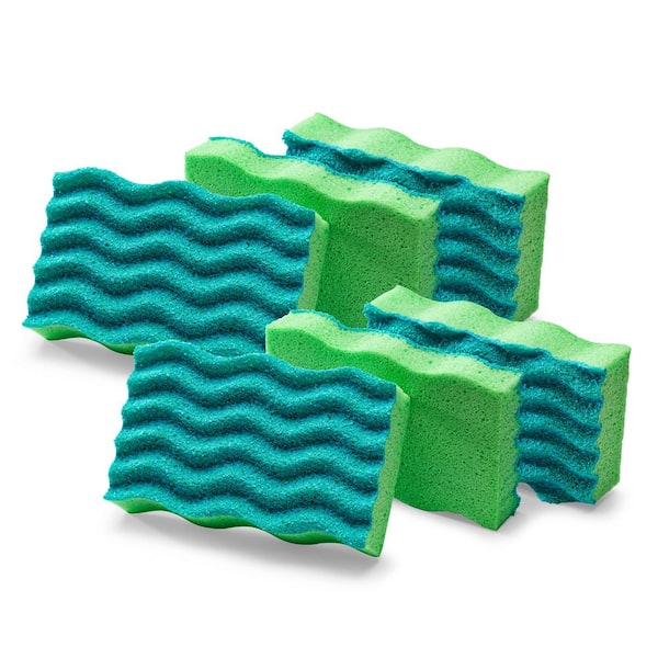 O-Cedar Scrunge Multi-Use (Pack of 6) Non-Scratch, Odor-Resistant All-Purpose Scrubbing Sponge Safely Cleans All Hard Surfaces in Kitchen and