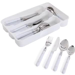 Casual Living 24-Piece White Flatware Set (Service for 8)