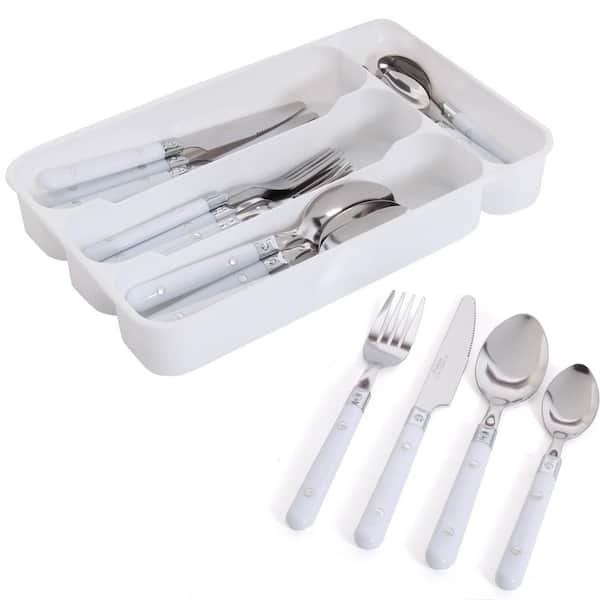 Gibson Home Casual Living 24-Piece White Flatware Set (Service for 8)