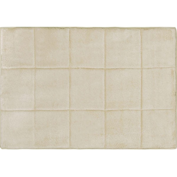 Home Dynamix Spa Retreat Sand 20 in. x 30 in. Memory Foam Bath Mat