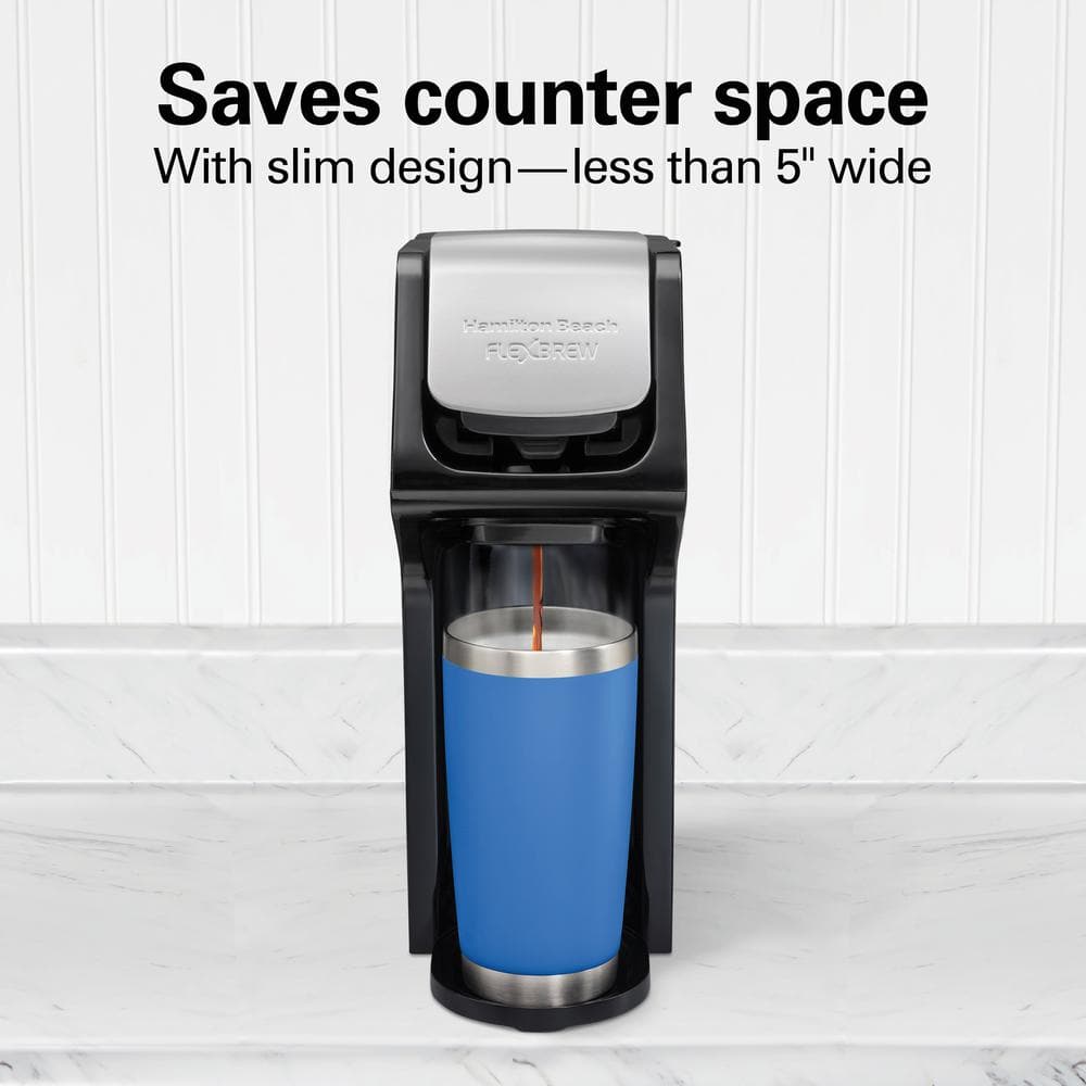 FlexBrew Black and Silver Single-Serve Coffee Maker