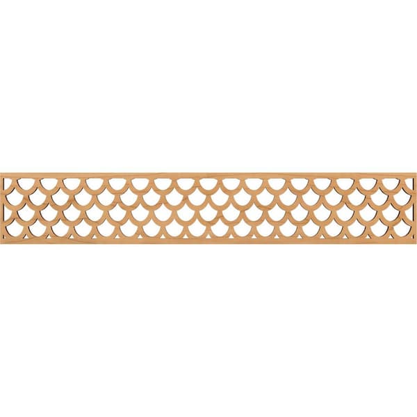 Ekena Millwork Hudson Fretwork 0.375 in. D x 46.625 in. W x 8 in. L Maple Wood Panel Moulding