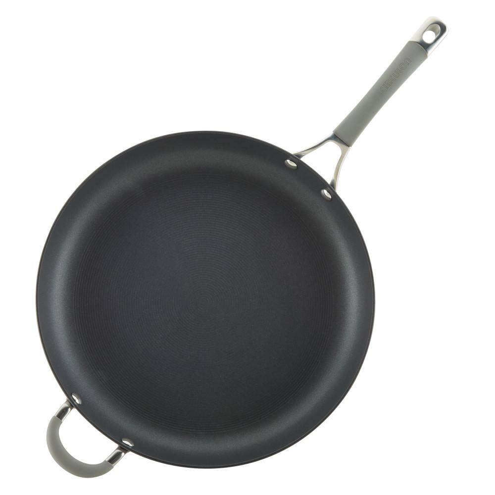 Circulon Gray 14" Hard-Anodized Nonstick Frying Pan with Helper Handle