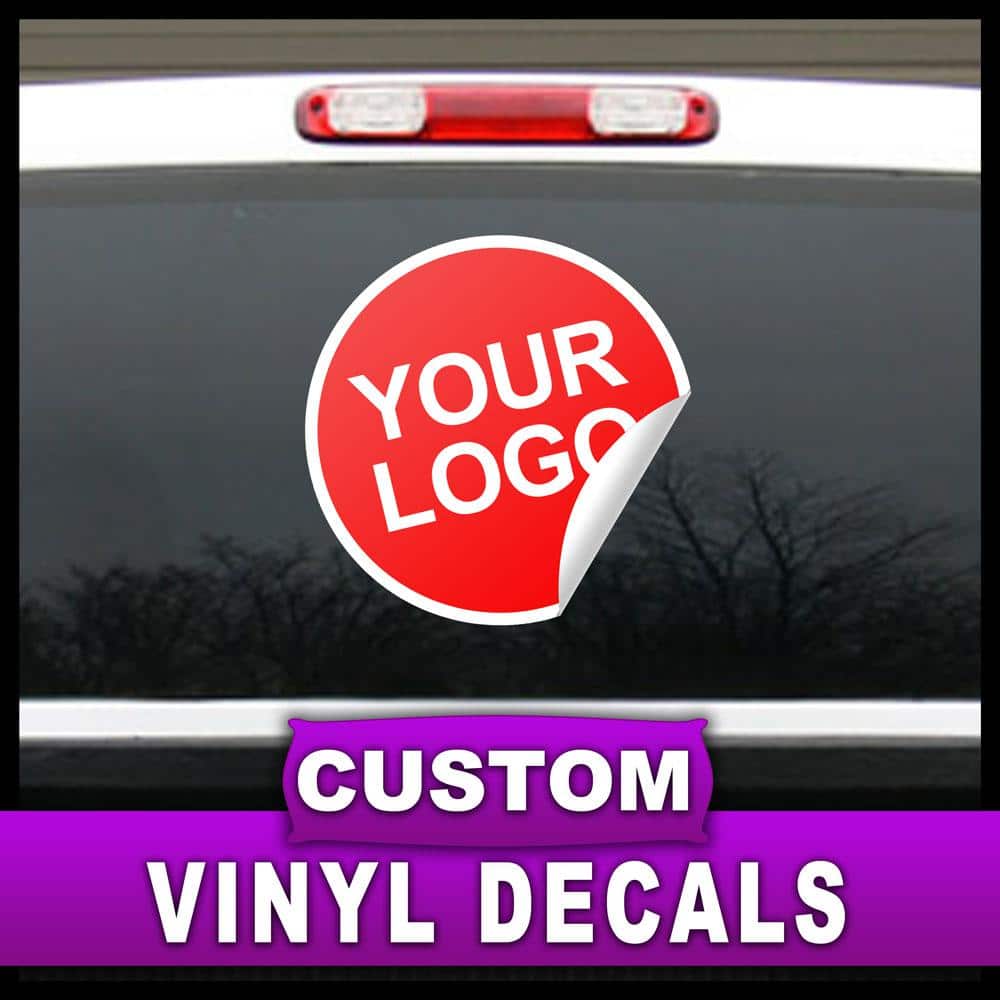 75-Custom Printed Full Color Vinyl Car Bumper Sticker Logo Decal-Up to 10 Sq in 