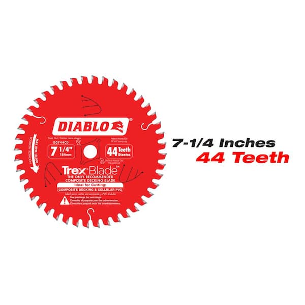 7-1/4 in. x 44-Tooth Trex/Composite Material Cutting Saw Blade 7-1/4 in. x 44-Tooth Trex/Composite Material Cutting Saw Blade