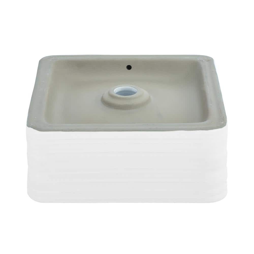 Adour 15'' White Ceramic Vessel Sink