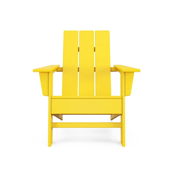 POLYWOOD Grant Park Lemon Modern Plastic Patio Outdoor Adirondack