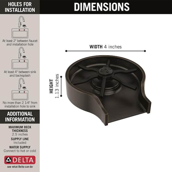 Delta 4 x 2 x 1.5 Glass Rinser & Reviews