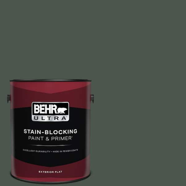 BEHR ULTRA 1 gal. #460F-7 Hazel Woods Flat Exterior Paint & Primer