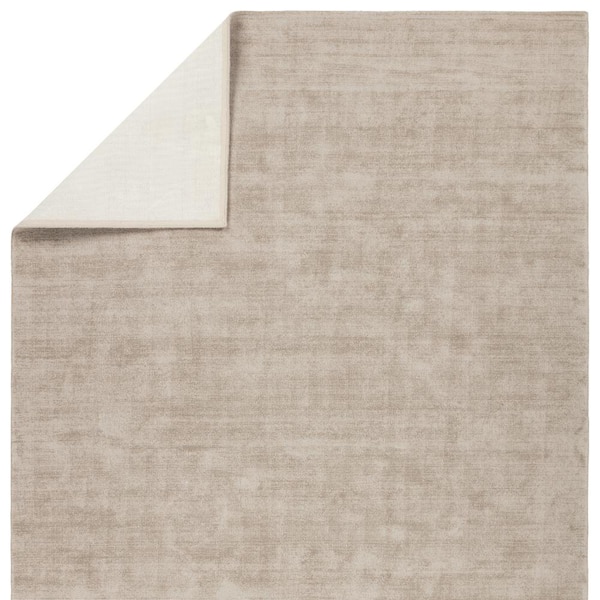Arcus Taupe/Cream 8 ft. x 10 ft. Solid Handmade Indoor/Outdoor Area Rug