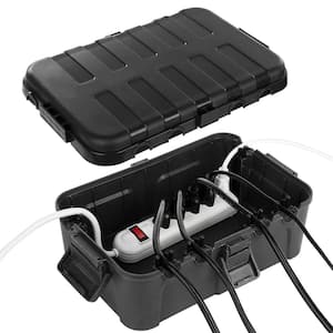 Large Outdoor 12.5 in. x 8.5 in. x 5 in. Electrical Box, IP54 Waterproof Extension Cord Cover Weatherproof