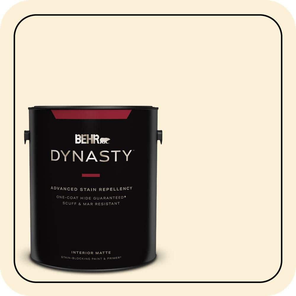 1 gal. #320A-1 Eggnog Matte Interior Stain-Blocking Paint & Primer