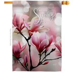 28 in. x 40 in. Spring Blooming House Flag Double-Sided Decorative Vertical Flags