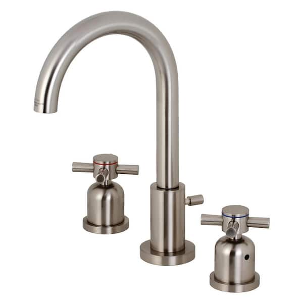 Kingston Brass Concord 8 in. Widespread 2-Handle Bathroom Faucet in Brushed Nickel