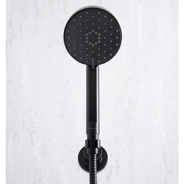 Awaken G110 3-Spray Wall Mount Handheld Shower Head with 2.5 GPM in Matte Black