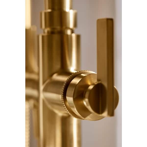 KOHLER Castia By Studio McGee Single-Handle Freestanding Tub Faucet Trim With Handshower in. Vibrant Brushed Moderne Brass