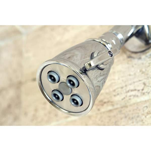3-Spray 2.3 in. Single Wall Mount Fixed Shower Head in Polished Chrome