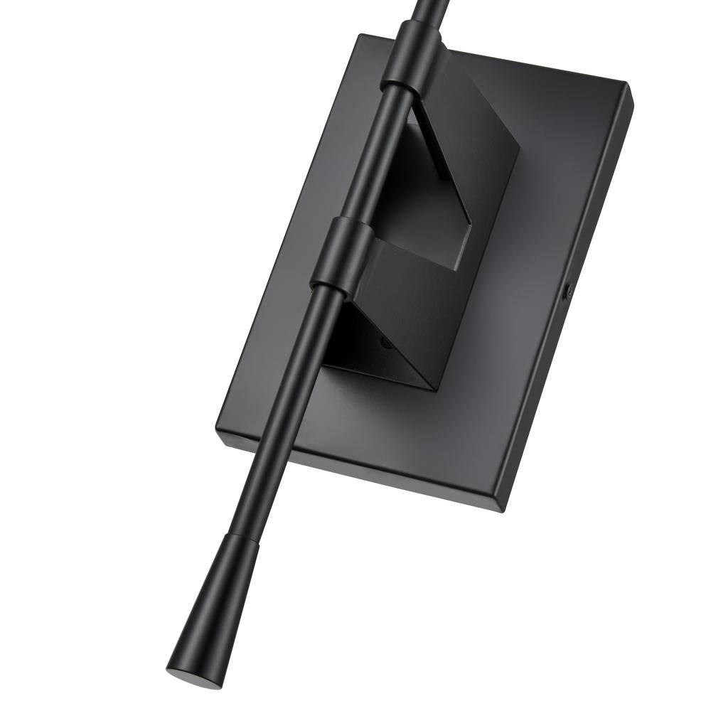 Matte Black Linen Shade 20" Wall Sconce