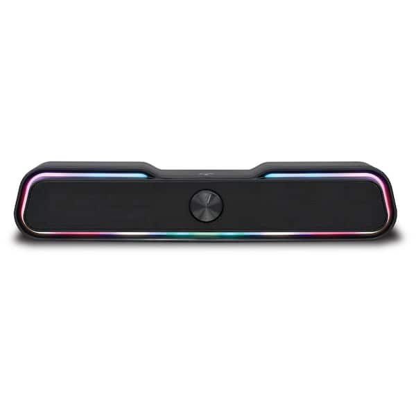 17-inch Portable Wireless Multimedia Soundbar Speaker with LED Lights