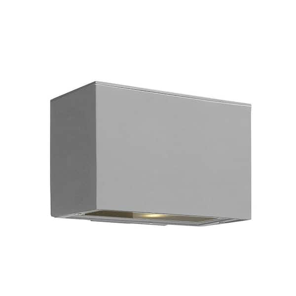 HINKLEY Atlantis 1-Light Titanium LED Outdoor Wall Lantern Sconce