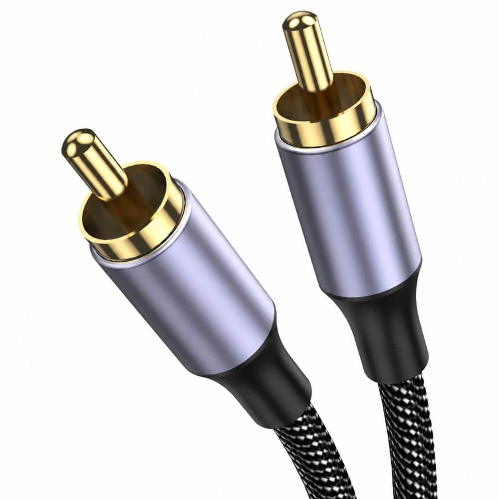 3.3 ft. RCA Digital Coaxial Audio Cable with 24K Gold-Plated Connectors and Nylon Braided Jacket