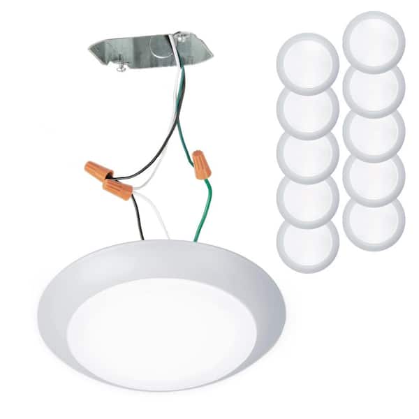 WAC LIMITED Disc 6 in. 1-Light White LED Flush Mount (10-Pack)