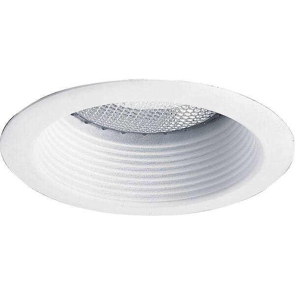 Progress Lighting 5 in. White Recessed Shallow Baffle Trim