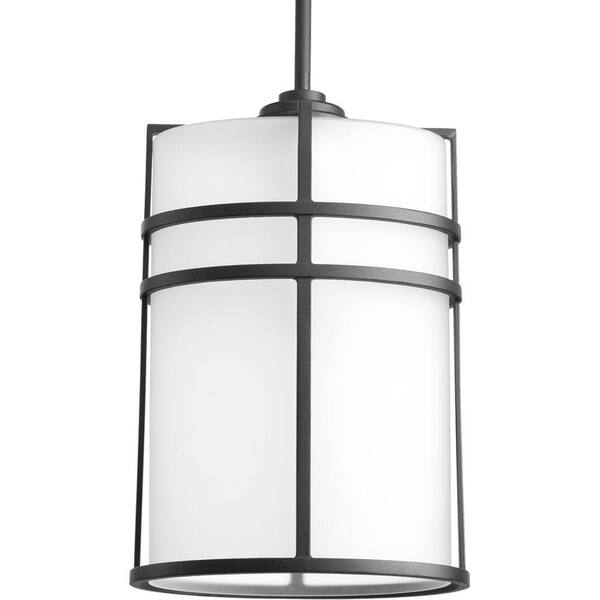 Progress Lighting Format Collection 1-Light 9.5 Inch Black Outdoor Hanging Lantern