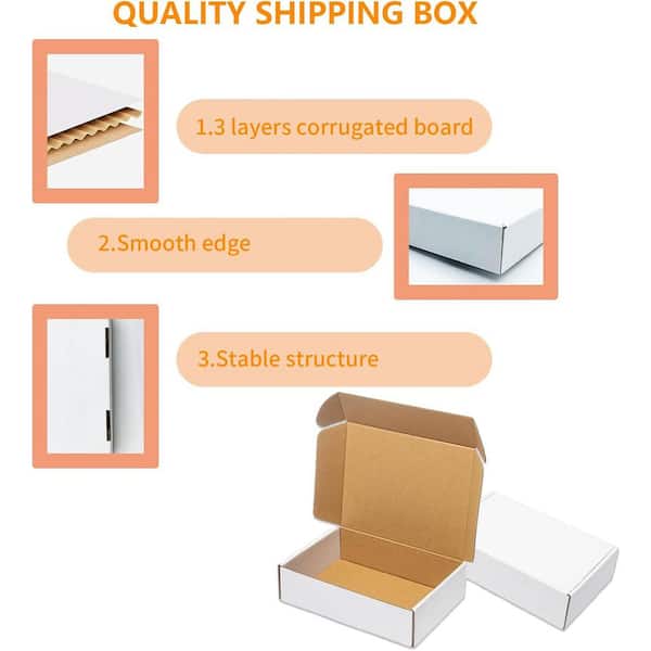 WIFTREY 50 Pack 7x5x4 Shipping Boxes For Small Business Packaging