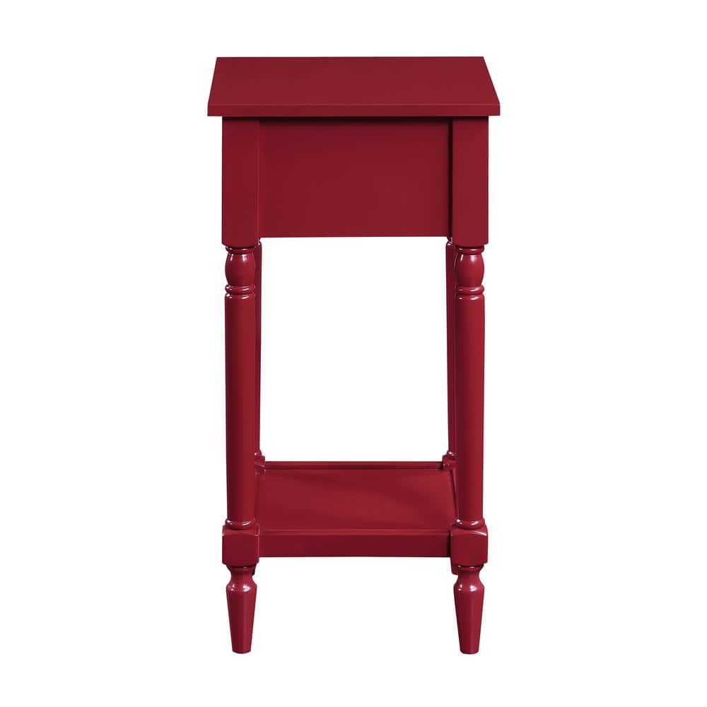 Cranberry Red French Country Khloe Accent Table with Storage