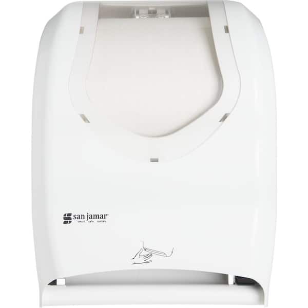 San Jamar Summit Smart System with IQ Sensor Commercial Electronic Touchless Paper Towel Dispenser, in White
