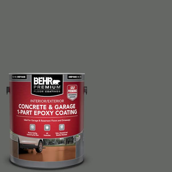 1 gal. #PPU25-02 Black Locust Self-Priming 1-Part Epoxy Satin Interior/Exterior Concrete and Garage Floor Paint