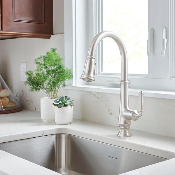 Delancey Single-Handle Pull-Down Sprayer Kitchen Faucet in Polished Nickel