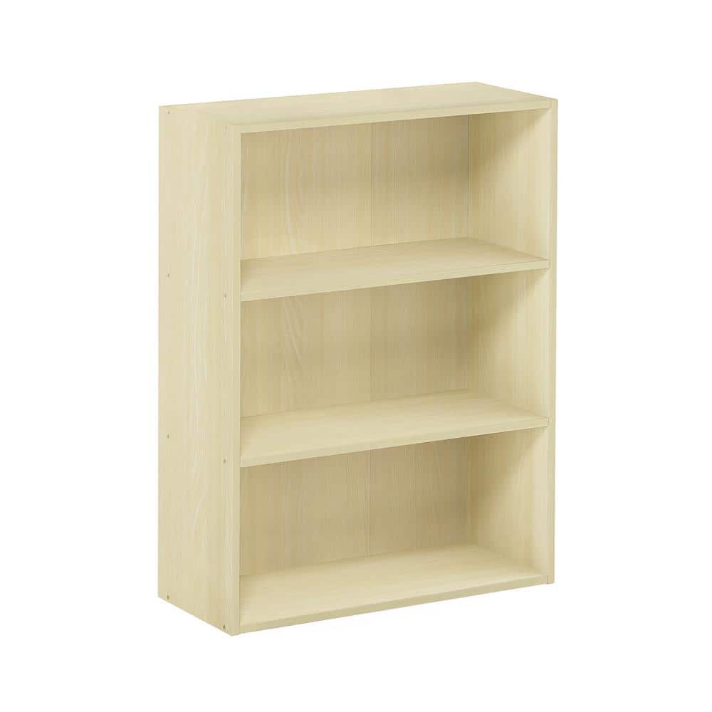 Steam Beech 3-Tier Light Wood Etagere Bookcase
