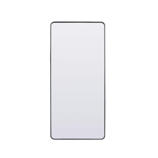 Unbranded Simply Living 32 in. W x 72 in. H Rectangle Metal Framed Silver Full Length Mirror