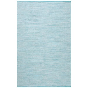 Montauk Aqua/Blue Doormat 3 ft. x 5 ft. Solid Color Area Rug