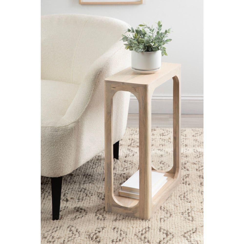 Dahl 16 in. White Rectangle Solid Wood End Table price history on PriceWatchPro