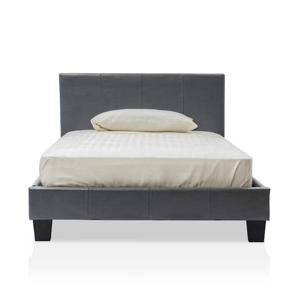 Zenna 63.25 in. W Gray Queen Wood Frame Platform Bed
