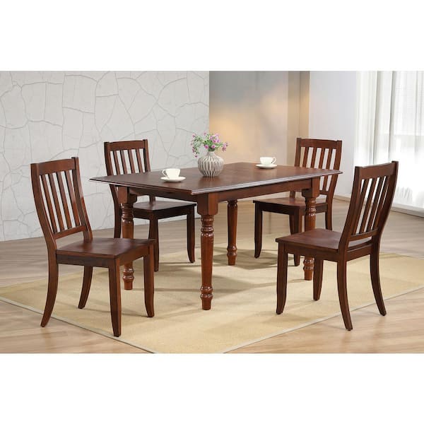 Chestnut dining discount table and chairs