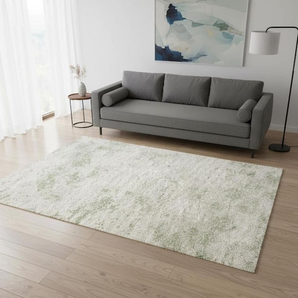 Cream 5 x 8 ft. Woven Abstract Rectangle Indoor Area Rug