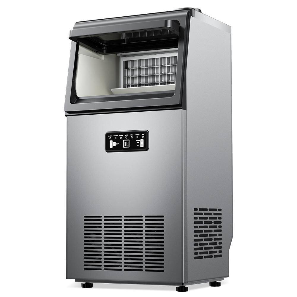 13.78 in. 120 lb. Built-In Full Size Cubes Ice Maker Machine in Stainless Steel with 30 lb. Storage and Dual Water Inlet price history on PriceWatchPro