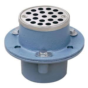 2 in. Cast-Iron Shower Drain with Strainer