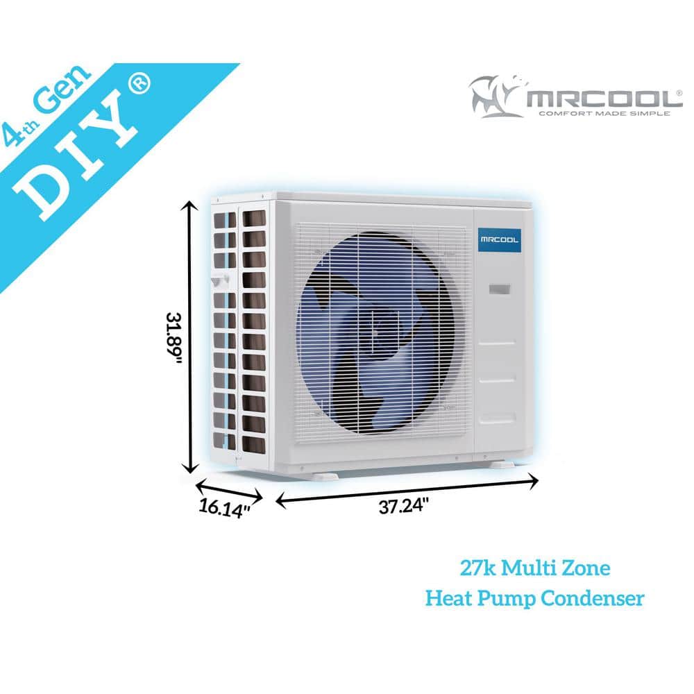 EcoSmart 22k BTU White Dual-Zone Ductless Heat Pump with Smart Controls
