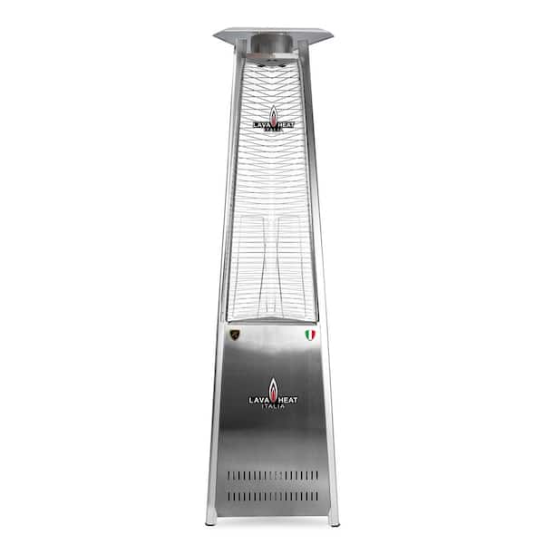 Lava Heat Italia 92 in. 56,000 BTU Stainless Steel Pyramid Flame Liquid Propane Patio Heater