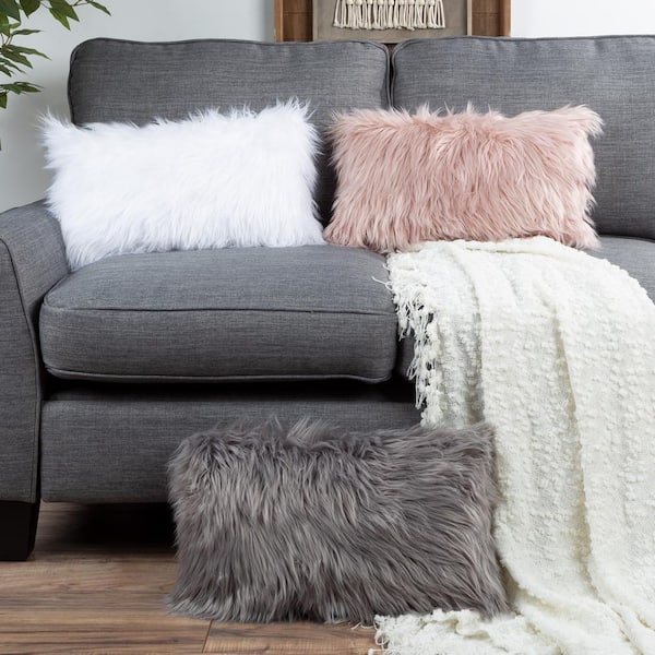 Luxurious Black Bear Faux Fur Bed or Sofa Throw With Grey Faux-suede Lining  in a Range of Sizes. Black Fur Blanket 