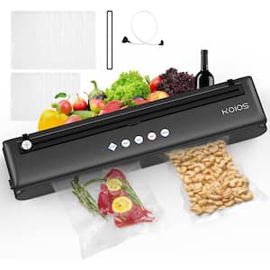 Black Food Vacuum Sealer with Moist and Dry Sealing Modes